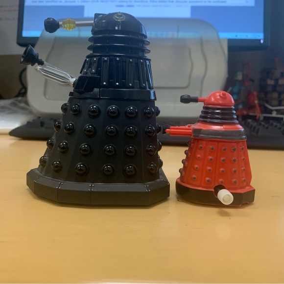 Doctor Dr Who Dalek Image BBC Terry Nation 1963 Action Figure ,Black 5”  Red 3” - Picture 2 of 14